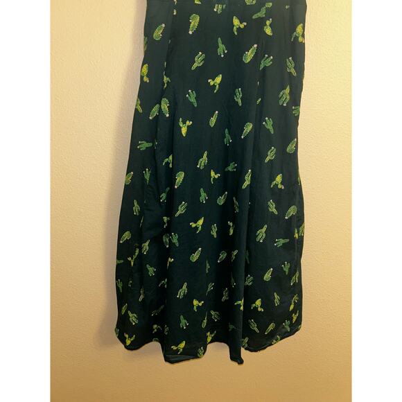 ModCloth Atomic Rockabilly Retro Whimsical Cactus Sundress Cotton Floral Dress - Picture 4 of 13